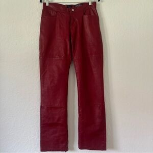 Tommy Hilfiger Vintage Red Leather Pants Size 7